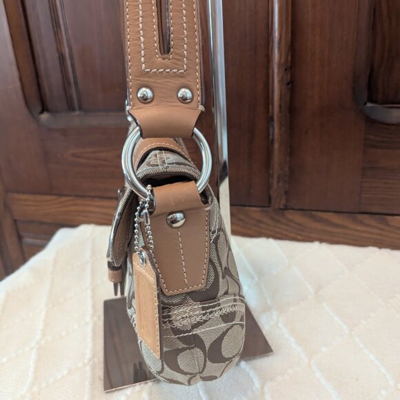 Coach Tan khaki signature C soho hobo bag 10602 y2k - Picture 4 of 12